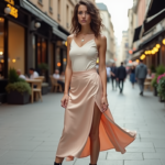 How to Wear and Style a Satin Bias-Cut Skirt